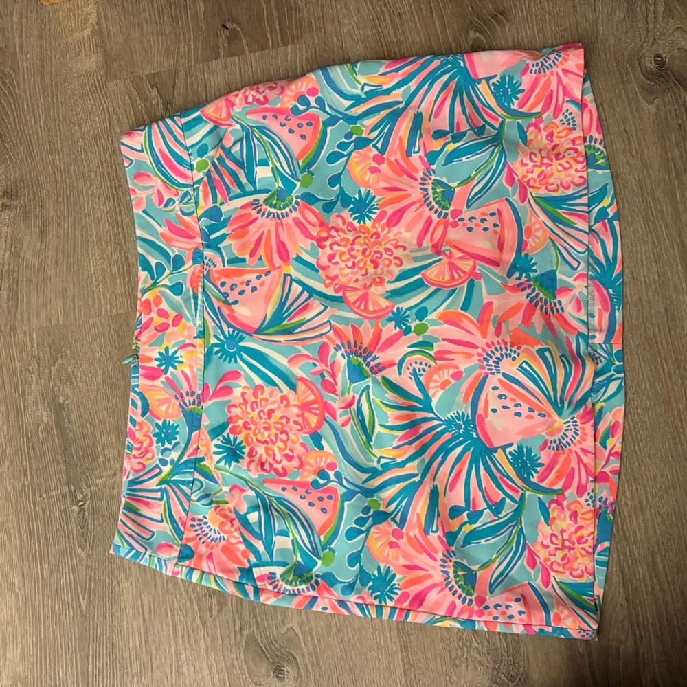 Lilly Pulitzer Pink and Blue Floral Skirt